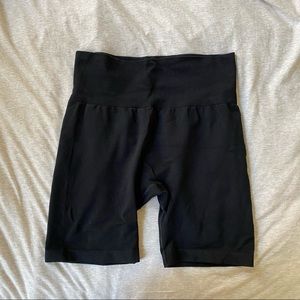 Aritzia TNA High-Rise Black Biker Shorts